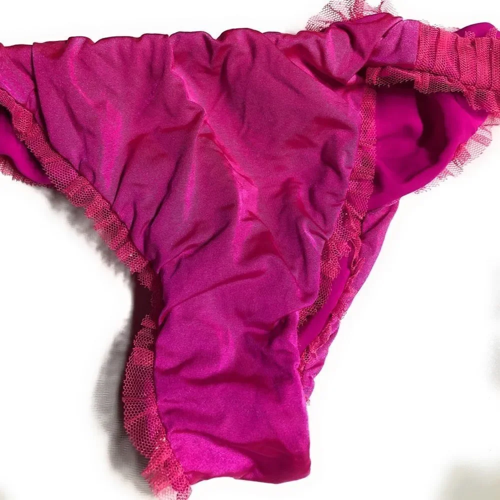 Beach Bunny Haute Pink Glitter Cheeky Bikini‎ Bottom